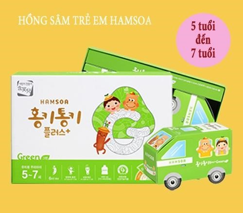 Hồng sâm Hamsoa Hàn Quốc dành cho bé 5-7 tuổi được sử dụng phổ biến hiện nay